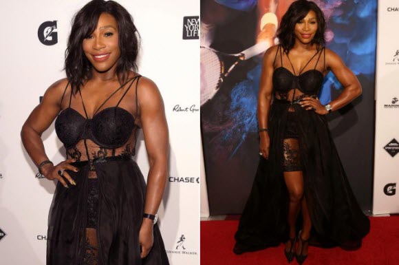 Stunning Serena: Williams wears lingerie-inspired gown