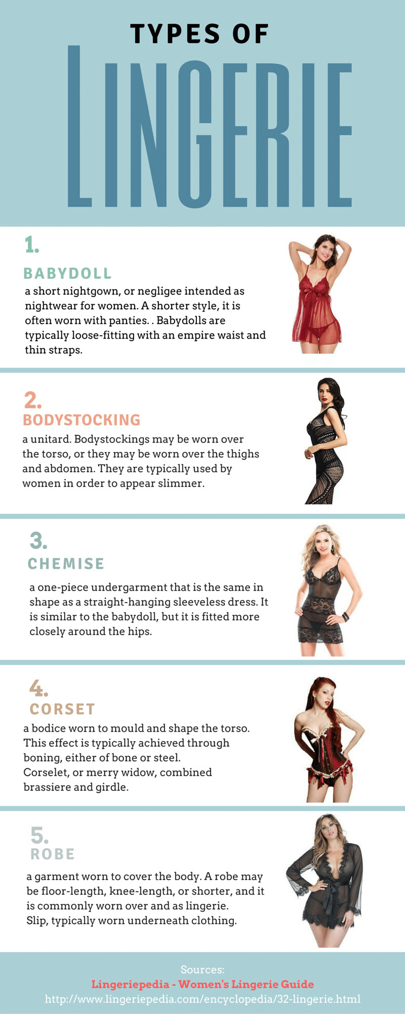 Types Of Lingeries