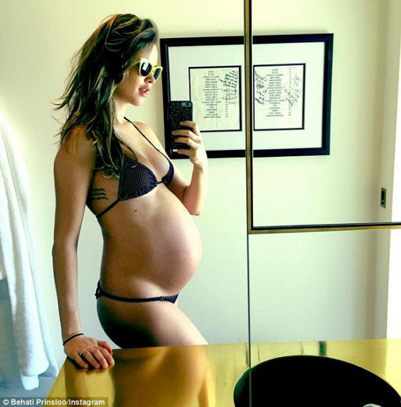 Behati Prinsloo pregnant in bikini
