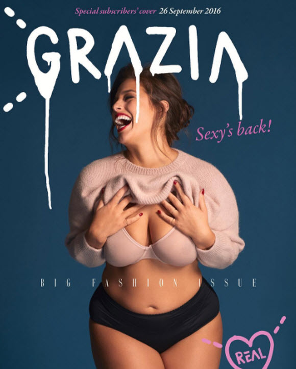 Ashley Graham Send Message For Poses Completely Naked In Grazia UK