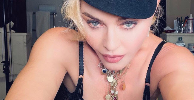 Madonna In Raciest Display Yet As She Strips Topless And Sports Tiny Lace Knickers